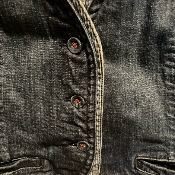 WOMENS CHICO’S PLATINUM SZ 2/Lg  DENIM VEST - Picture 6 of 8